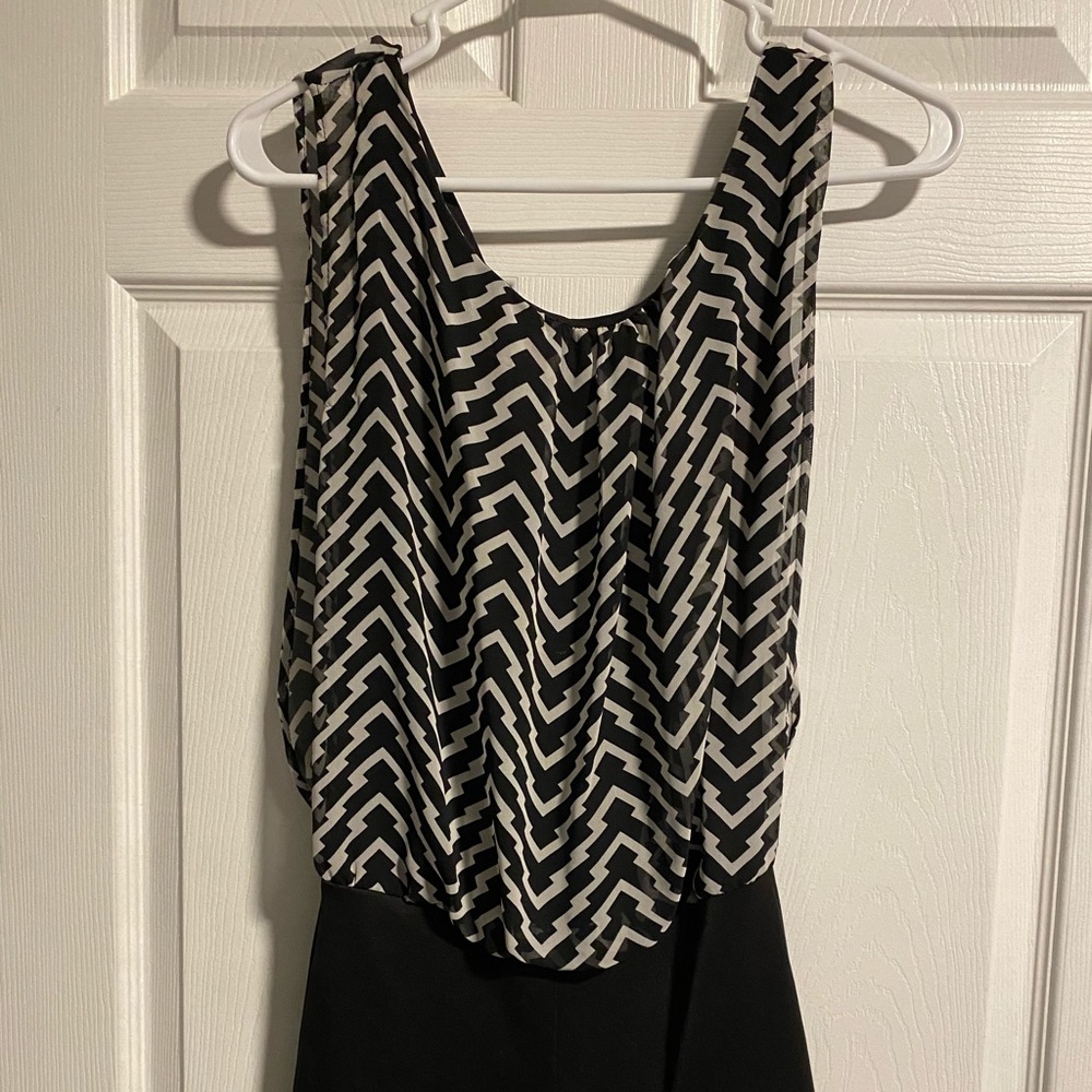 Black and white romper